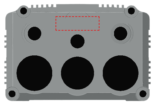 Face of the SMA + SMA · 2× USB-C + M12 + 2.4 GHz SMA, internal GPS sled
